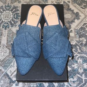 J. Crew Marina Slides in Denim | Size: 7